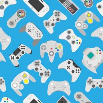 Gamepad Video game controller background Stock Illustration