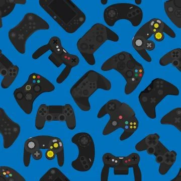 Gamepad Video game controller background Stock Illustration