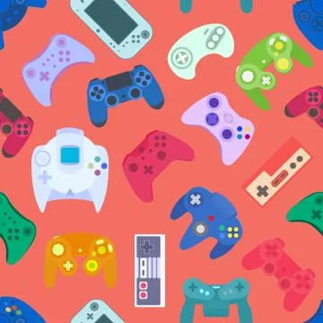 Gamepad Video game controller background Stock Illustration