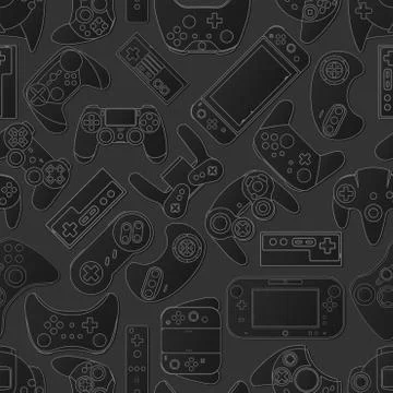 Gamepad Video game controller background Stock Illustration