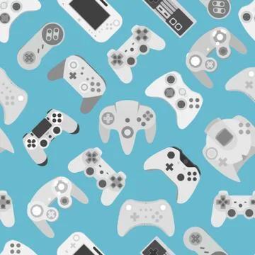 Gamepad Video game controller background Stock Illustration