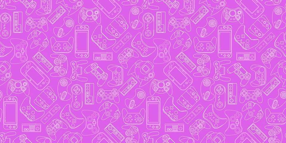 Gamepad Video game controller background Stock Illustration