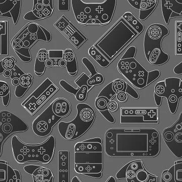 Gamepad Video game controller background Stock Illustration