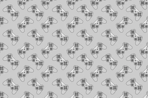 Gamepad Video game controller background Stock Illustration