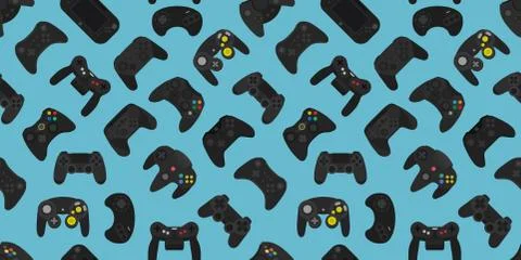 Gamepad Video game controller background Stock Illustration