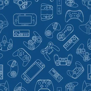 Gamepad Video game controller background Stock Illustration