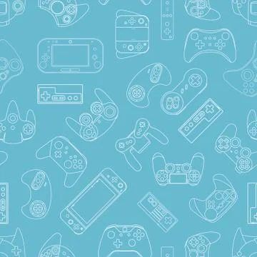 Gamepad Video game controller background Illustrazione stock