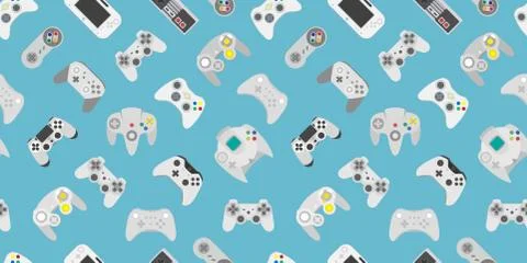 Gamepad Video game controller background Stock Illustration