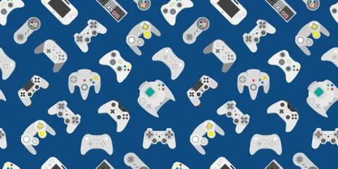 Gamepad Video game controller background Stock Illustration