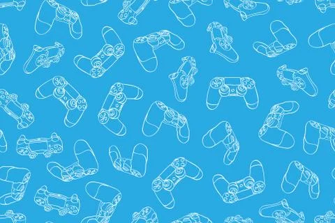 Gamepad Video game controller background Stock Illustration