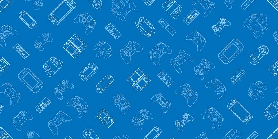 Gamepad Video game controller background Stock Illustration