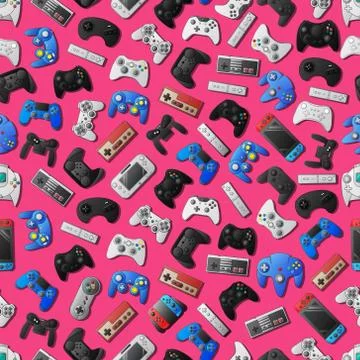 Gamepad Video game controller background Stock Illustration