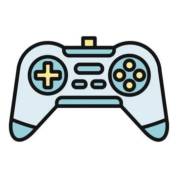 Gamepad video game controller for gaming entertainment Stock Illustration