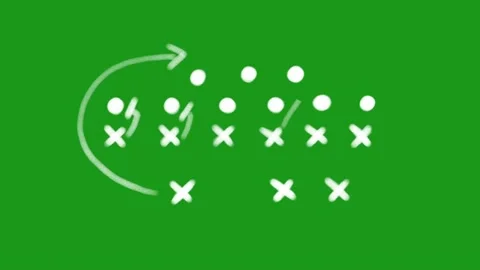 Gameplan Strategy  Scheme on a Green Chalk Board Animation Stock Footage 209366541
