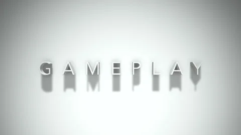 Gameplay 3D title animation with shadows on a white background Stock Footage 297079627