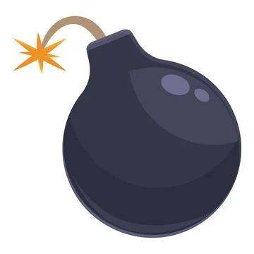 Gameplay bomb icon cartoon vector. Game ui Stock Illustration