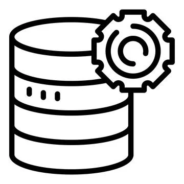 Gameplay data server icon outline vector. Arcade machine Stock Illustration