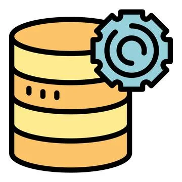 Gameplay data server icon vector flat Stock Illustration