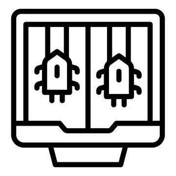 Gameplay interface icon outline vector. Casino arcade Ilustração Stock