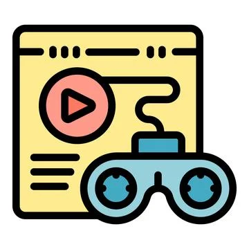 Gameplay joystick icon vector flat Stock Illustration