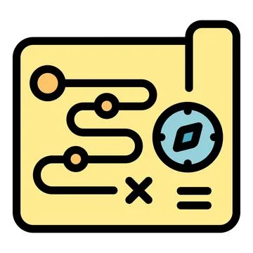 Gameplay route icon vector flat Stock Illustration