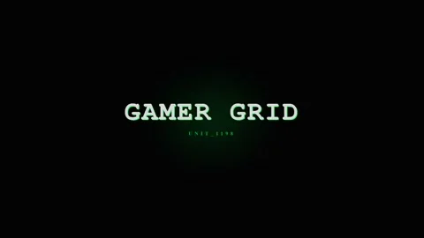 Gamer Grid Text Animation - Digital Gaming Network Title Screen Stock Footage 331568258