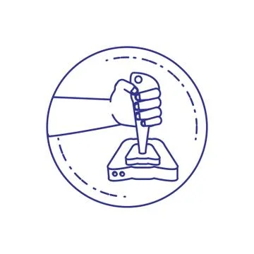 Gamer hand using video game joystick control イラスト素材