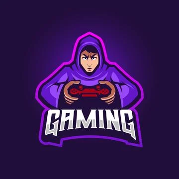 Gamer holding controller Illustrazione stock