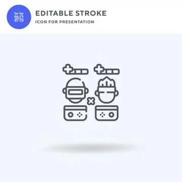 Gamer icon vector, filled flat sign, solid pictogram isolated on white, logo Illustrazione stock