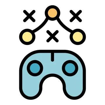 Gamer joystick icon vector flat イラスト素材