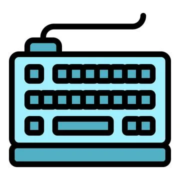 Gamer keyboard icon vector flat Illustrazione stock
