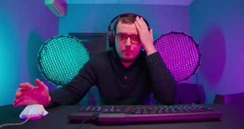 Gamer Lost Tournament On Computer Stock Footage 273507316