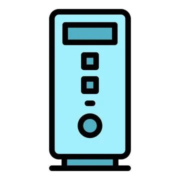 Gamer pc icon vector flat Stock Illustration