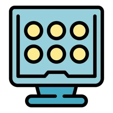 Gamer pc icon vector flat Stock Illustration