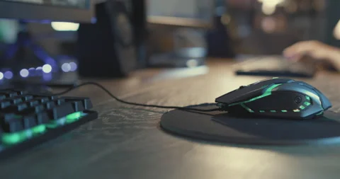 Gamer playing hand close up Stock Footage 168254355