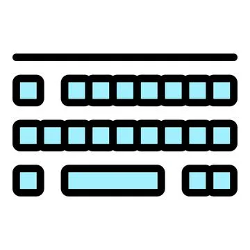 Gamer super keyboard icon vector flat イラスト素材