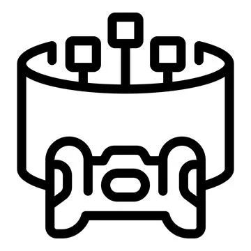 Gamer using virtual reality glasses playing with gamepad controller Stock Illustration