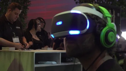 Gamer is in virtual reality Stock Footage 72603190