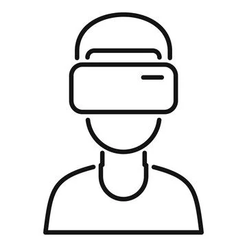 Gamer wearing virtual reality headset experiencing immersive gameplay Stock Illustration