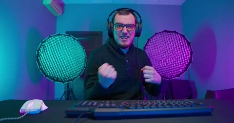 Gamer Win Tournament On Computer Stock Footage 273507328