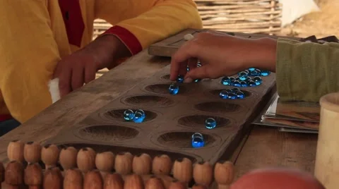 Gamers Are Playing Medieval Ancient Board Game Stock Footage 61879192