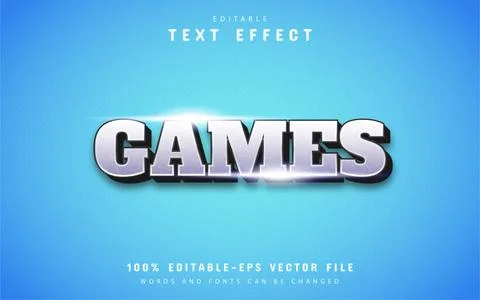 Games 3d text effect Illustrazione stock