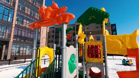 Games for children in the yard. Stock Footage 151188325