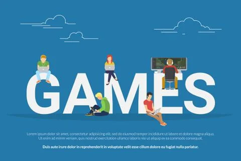 Games concept illustration Stock Illustration