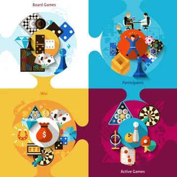 Games Design Set Stockillustratie