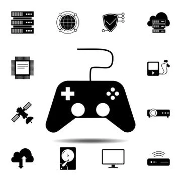 Games icon. Simple glyph vector element of Technology icons set for UI and UX Stock Illustration