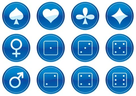 Games icons set. Stock Illustration