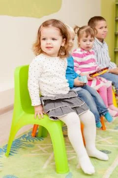 Games in kindergarten Stock Photos
