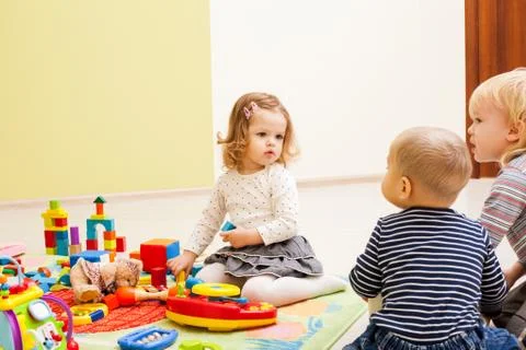 Games at the kindergarten Stock Photos