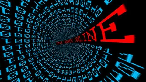 Games online data tunnel 스톡 일러스트